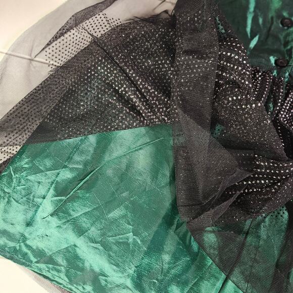 Cherokee Holiday Party Dress Green Silver Tulle & Tafetta 2T - Picture 5 of 6